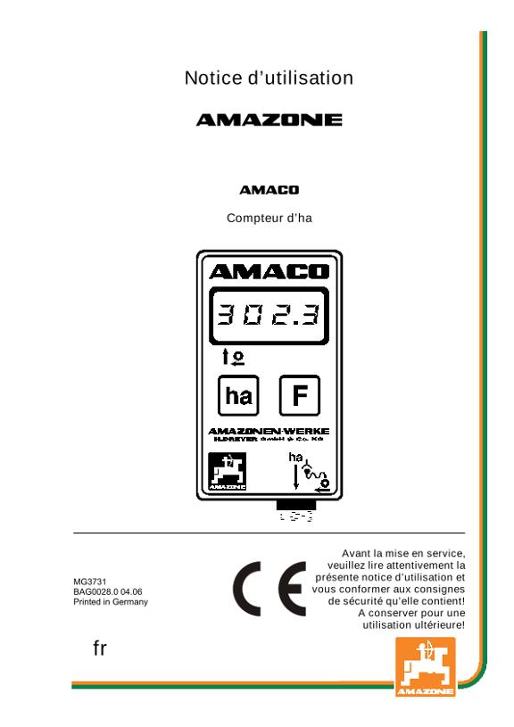 Notice d'utilisation AMACO 