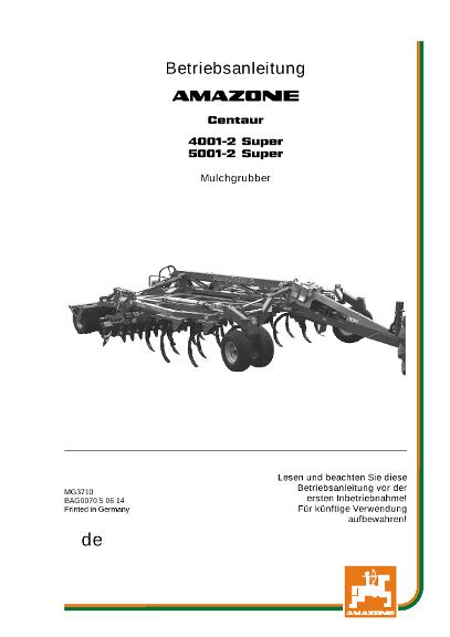 Betriebsanleitung CENTAUR 4/5001-2 SPECIAL / SUPER