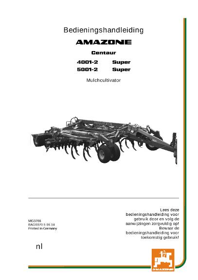 Bedieningshandleiding CENTAUR 4/5001-2 SPECIAL / SUPER