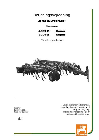 Brugsanvisning CENTAUR 4/5001-2 SPECIAL / SUPER