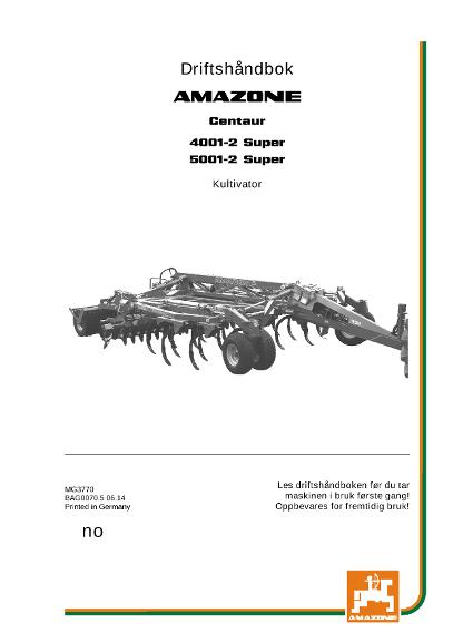 Instruksjonsboka CENTAUR 4/5001-2 SPECIAL / SUPER