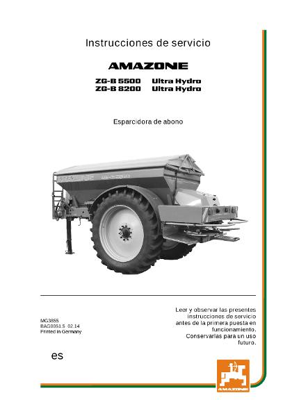 Manual del operador ZG-B 5500/8200 ULTRA HYDRO 