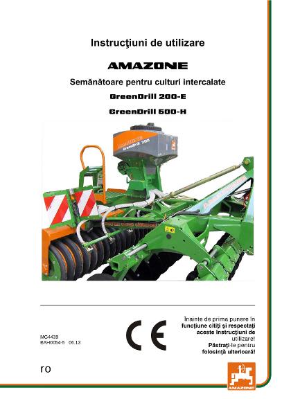 Instrucţiuni de utilizare GREENDRILL 200/500