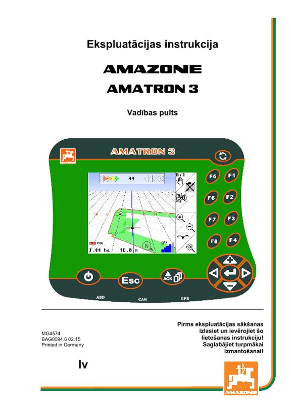 Ekspluatācijas instrukcija AMATRON 3 
