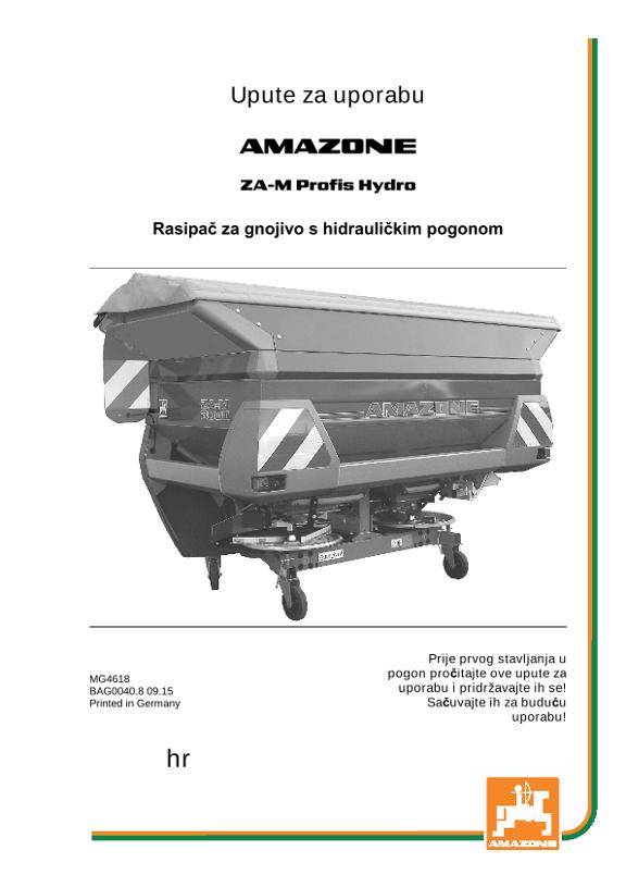 Upute za uporabu ZA-M PROFIS HYDRO 
