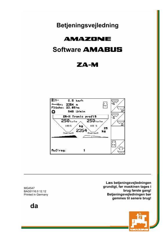 Brugsanvisning SOFTWARE AMABUS ZA-M