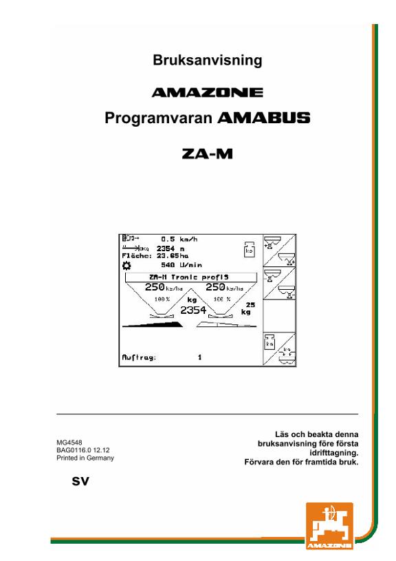 Instruktionsbok SOFTWARE AMABUS ZA-M