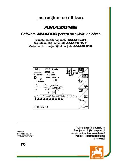 Instrucţiuni de utilizare Software AMABUS Feldspritze