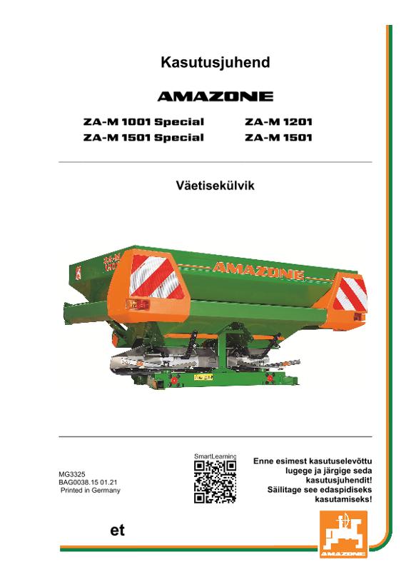 Kasutusjuhend ZA-M / ZA-M Special
