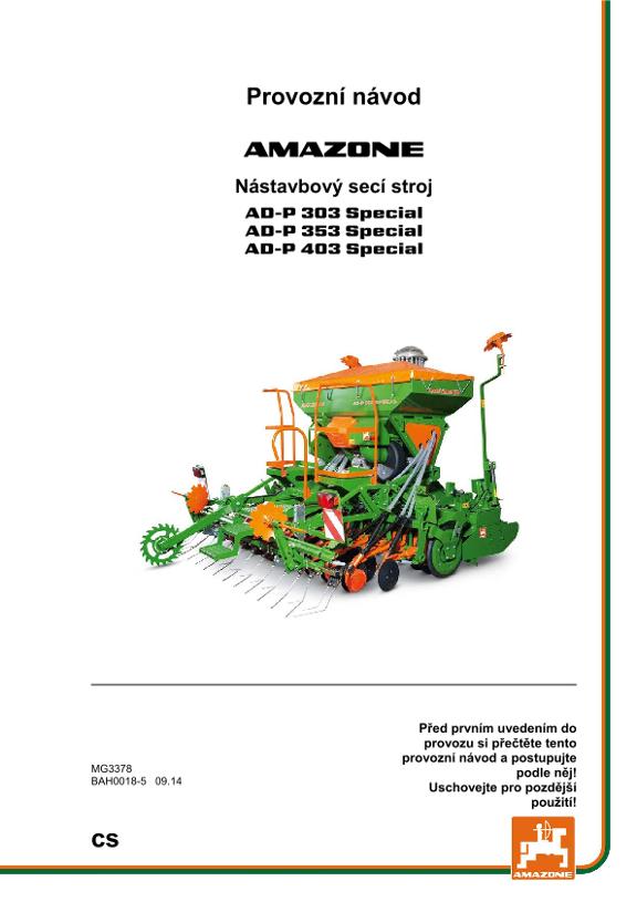 Návod na obsluhu AD-P 303/353/403 SPECIAL