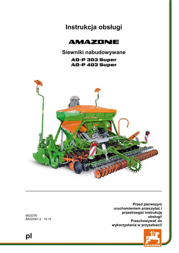 Instrukcja obsługi AD-P 303/403 SUPER