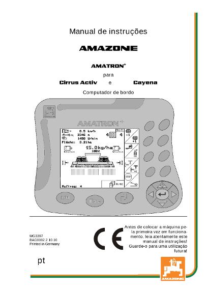 Manual de Instruções AMATRON+ CIRRUS ACTIV / CAYENA