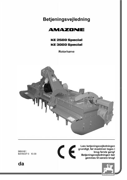 Brugsanvisning KE 2500/3000 SPECIAL