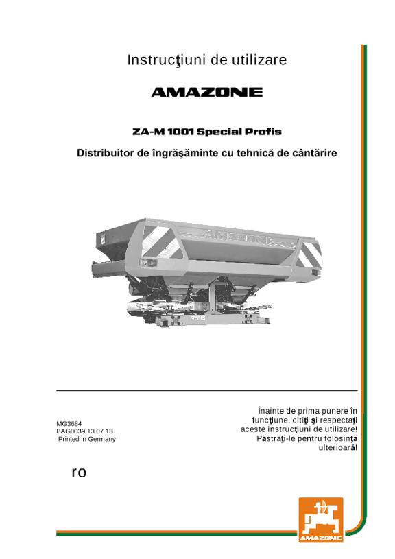 Instrucţiuni de utilizare ZA-M PROFIS