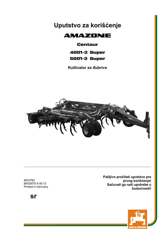 Uputstvo za korišćenje CENTAUR 4/5001-2 SPECIAL / SUPER