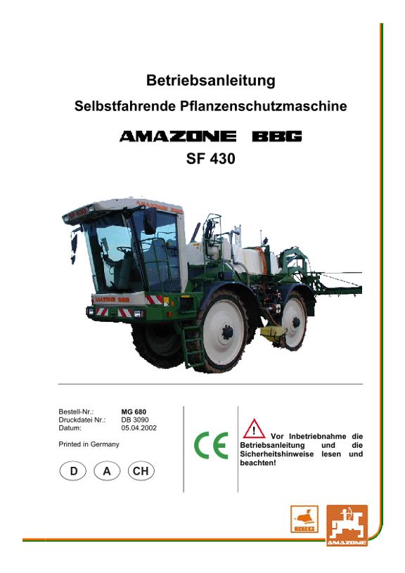 Betriebsanleitung Selbstfahrer SF430