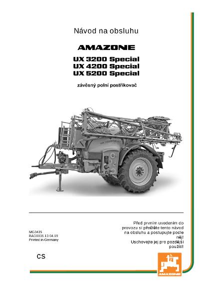 Návod na obsluhu UX 3200/4200 SPECIAL
