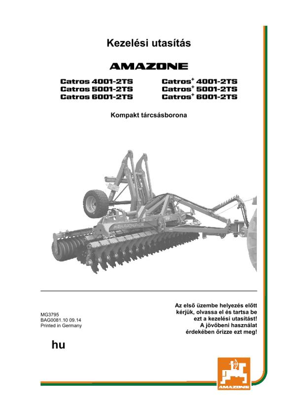 Kezelési útmutató CATROS 4/5/6001-2T 