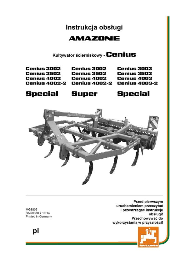 Instrukcja obsługi CENIUS 3002/3502/4002/4002-2