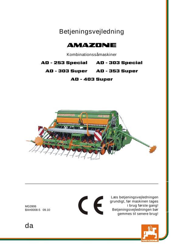 Brugsanvisning AD-03 SUPER / SPECIAL