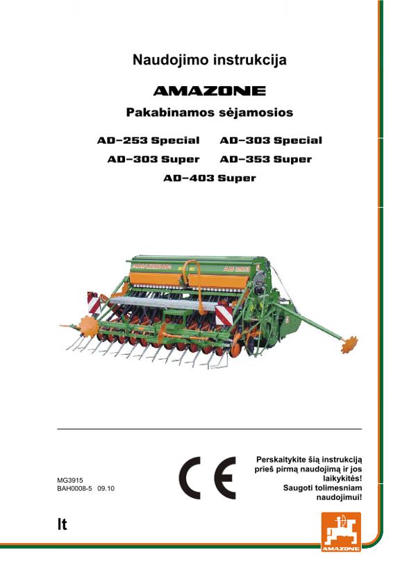 Naudojimo instrukcija AD-03 SUPER / SPECIAL