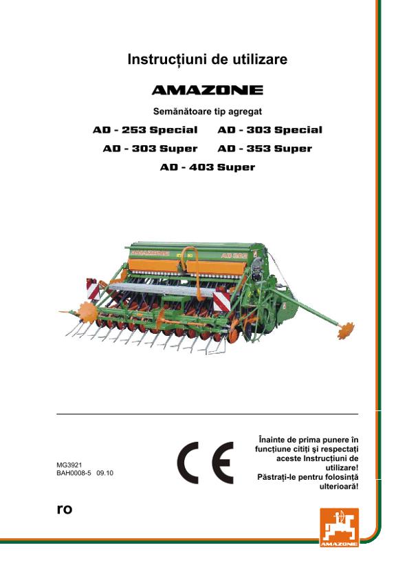 Instrucţiuni de utilizare AD-03 SUPER / SPECIAL