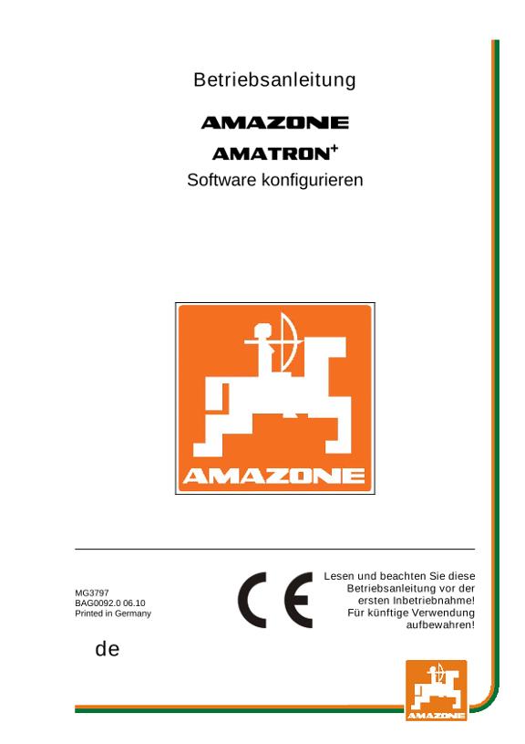 Betriebsanleitung AMATRON+ SOFTWARE KONFIGURIEREN