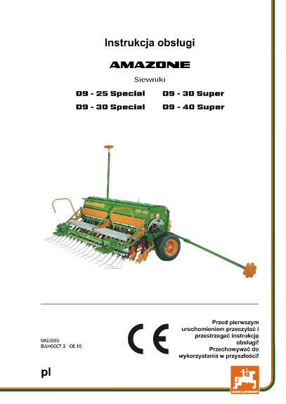 Instrukcja obsługi D9-25/30/40 SUPER / SPECIAL