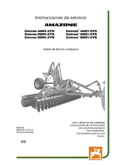 Manual del operador CATROS 4/5/6001-2T
