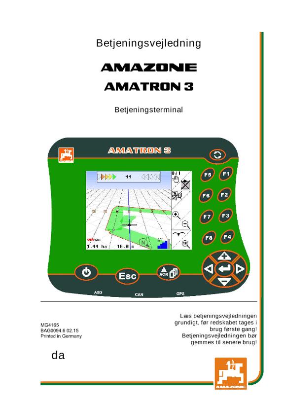 Brugsanvisning AMATRON 3 