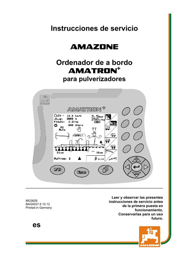 Manual del operador AMATRON+ para pulverizadores