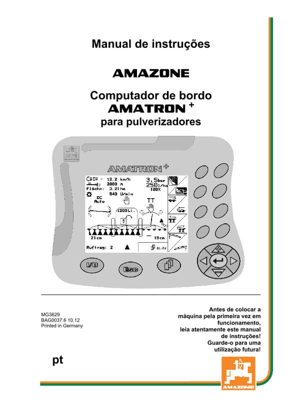 Manual de Instruções AMATRON+ para pulverizadores