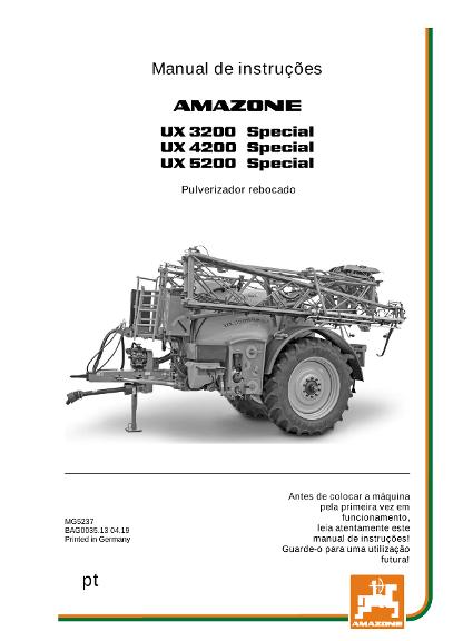 Manual de Instruções UX 3200/4200 SPECIAL