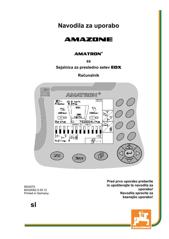 Navodila za uporabo AMATRON+ F.EDX 