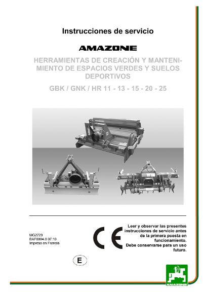 Manual del operador GBK / GNK / HR