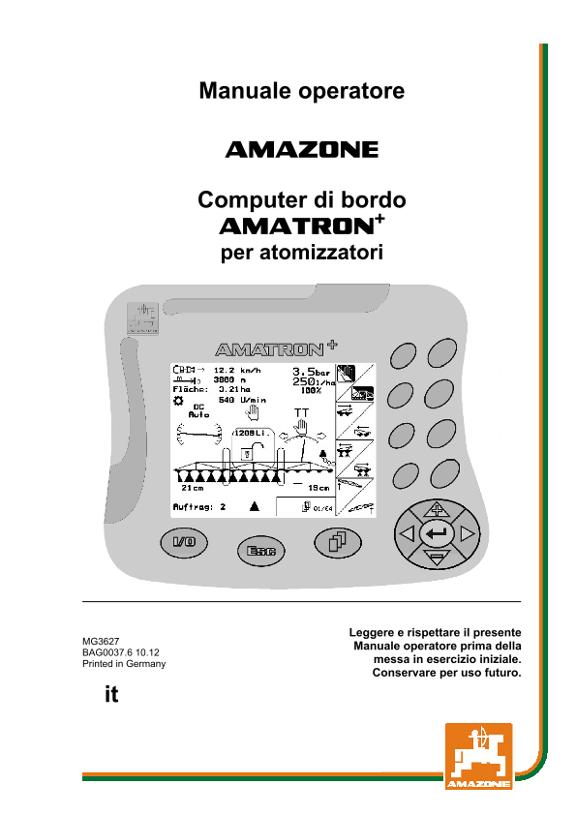 Manuale di intruzioni AMATRON+ per atomizzatori