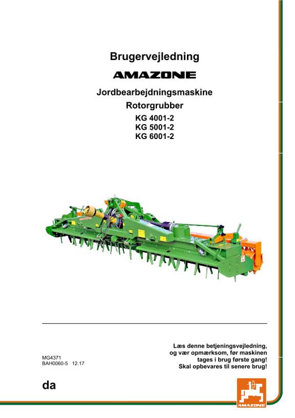 Brugsanvisning KG 4001-2 / 5001-2 / 6001-2