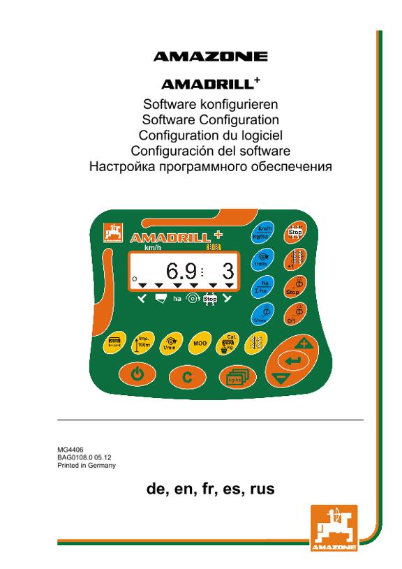 Betriebsanleitung  AMADRILL+ SOFTWARE KONFIGURIEREN (de/en/fr/es/ru)