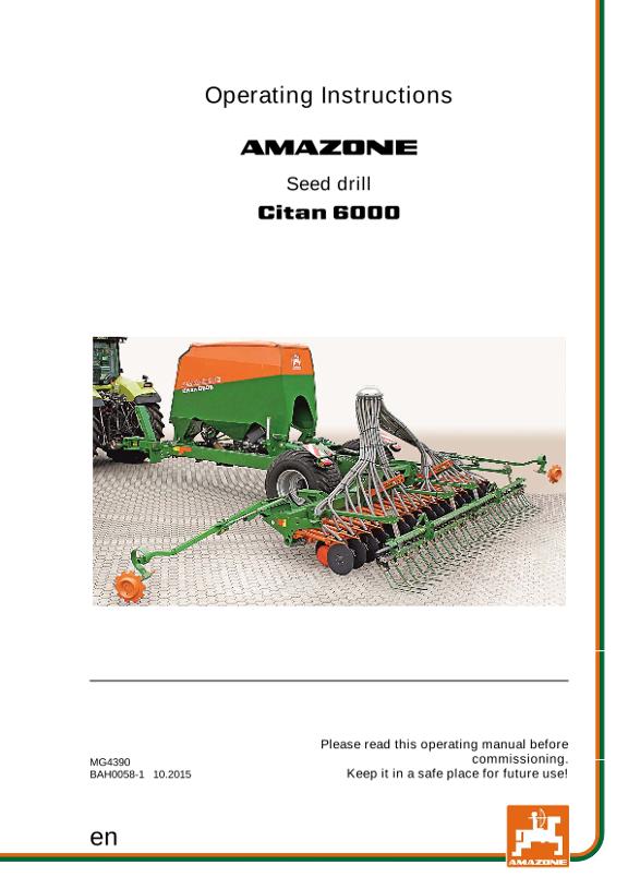Operation manual CITAN 6000