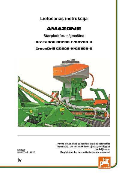 Ekspluatācijas instrukcija GREENDRILL GD200/500-E/H