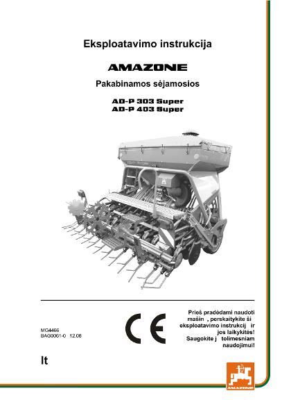 Naudojimo instrukcija AD-P 303/403 SUPER