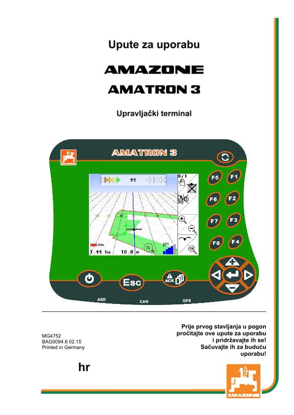 Upute za uporabu AMATRON 3 