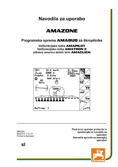 Betriebsanleitung Software AMABUS Feldspritze