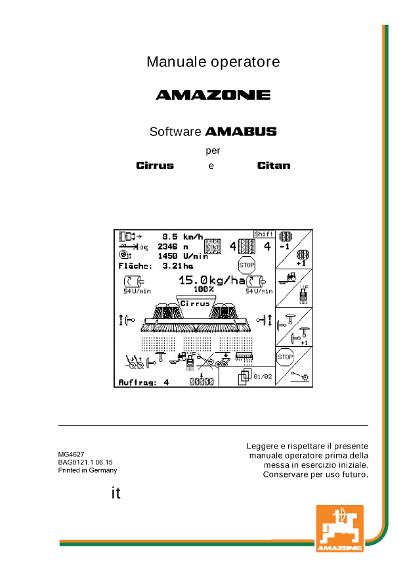 Manuale di intruzioni Software AMABUS Citan 00 / Cirrus 01