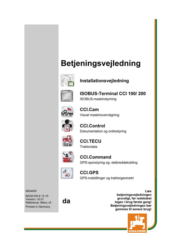 Brugsanvisning CCI ISOBUS TERMINAL 