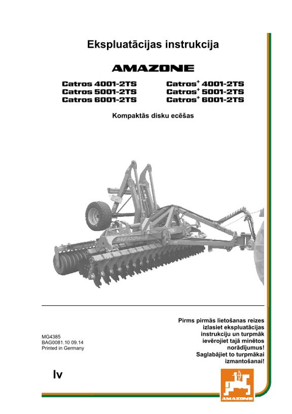 Ekspluatācijas instrukcija CATROS 4/5/6001-2T