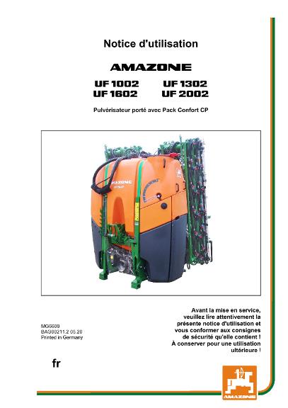 Notice d'utilisation UF CP 1002/1302/1602/2002