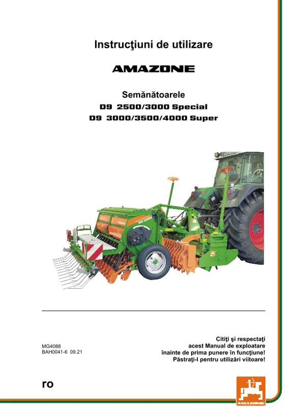Instrucţiuni de utilizare D9-25/3/35/4000 SUPER / SPECIAL