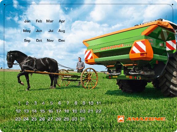 Blechschild Magnet-Kalender