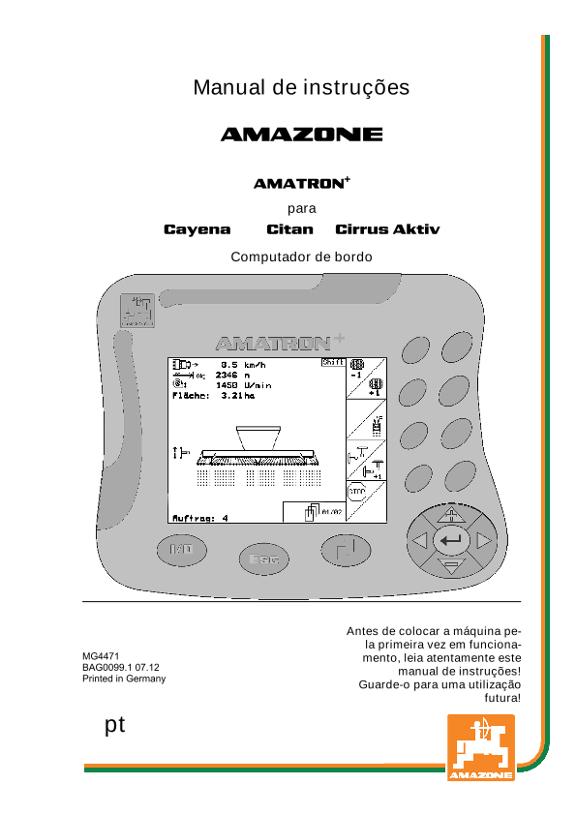 Manual de Instruções  AMATRON+ F. CAY. / CIT. / CIR. AKTIV 